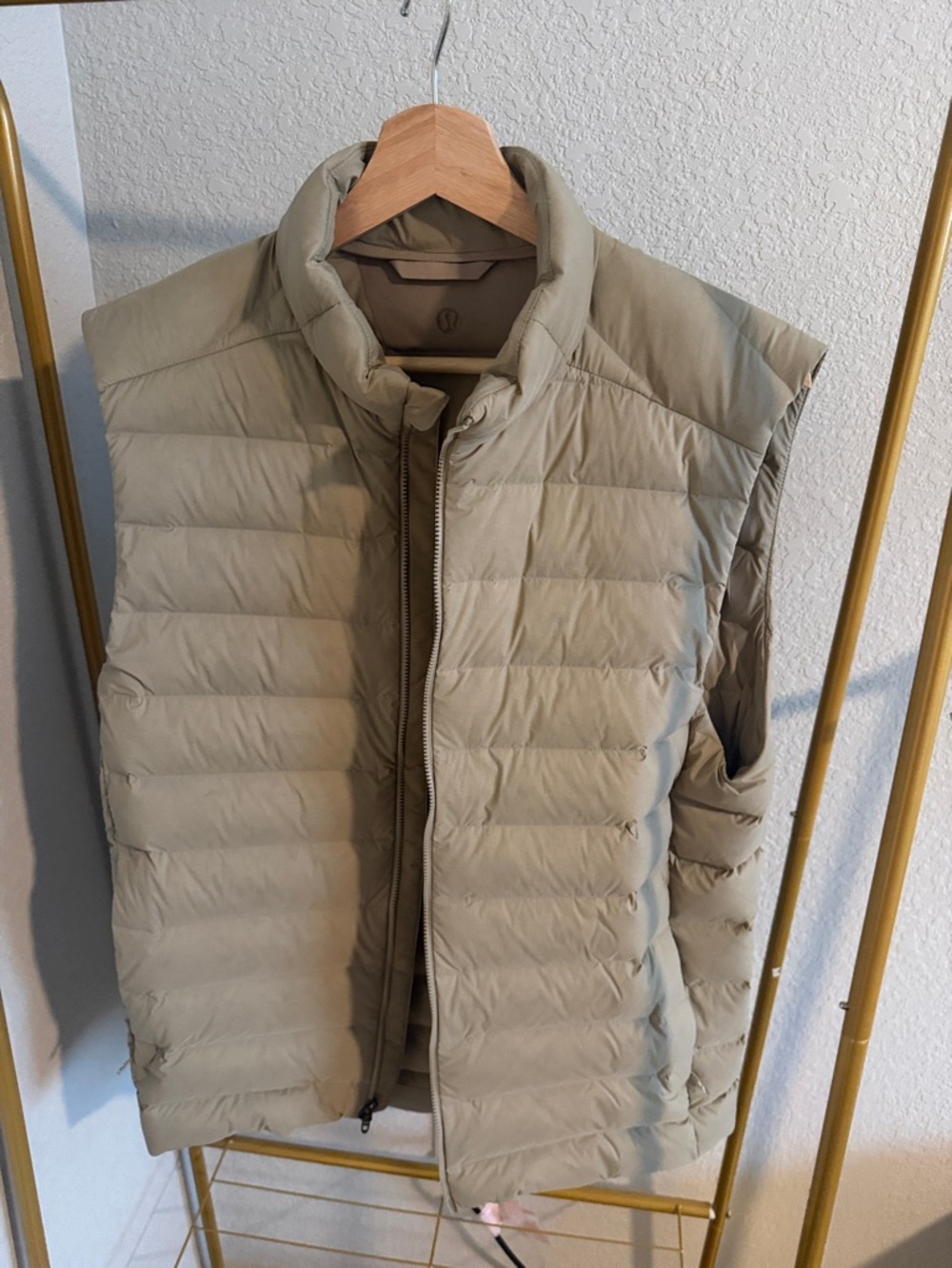 lululemon athletica Men's Tan Quilted Down Vest